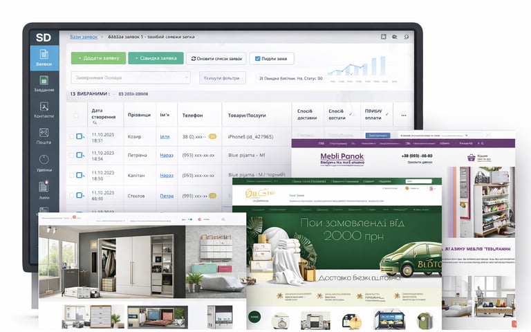 Розробка CRM і сайтів для бізнесу — ціна та приклади робіт